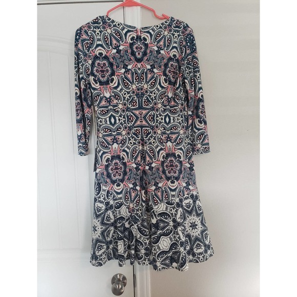 NWT Eliza J patterned quarter sleeve dress size 6 - Picture 3 of 5